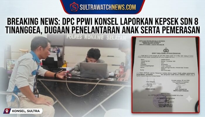 DPC PPWI KONSEL Laporkan Kepsek SDN 8 Tinanggea, Dugaan Penelantaran Anak Serta  Pemerasan