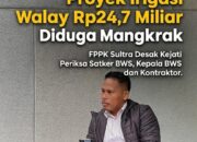 Proyek Irigasi Walay Rp24,7 Miliar Diduga Mangkrak, FPPK Sultra Desak Kejati Periksa Satker BWS, kepala BWS dan Kontraktor