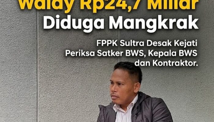 Proyek Irigasi Walay Rp24,7 Miliar Diduga Mangkrak, FPPK Sultra Desak Kejati Periksa Satker BWS, kepala BWS dan Kontraktor