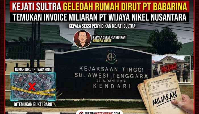 Kejati Sultra Geledah Rumah Dirut PT Babarina dan Temukan Invoice Miliaran PT Wijaya Nikel Nusantara