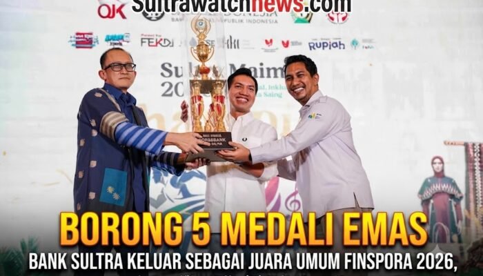 Borong 5 Medali Emas, Bank Sultra Keluar Sebagai Juara Umum Finspora 2026