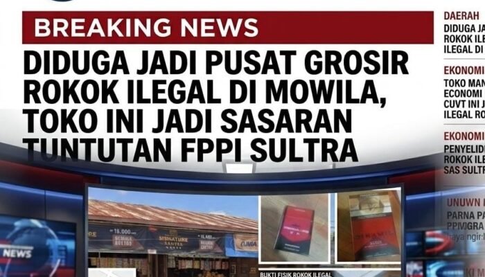 Soroti Peredaran Rokok Tanpa Cukai di Toko Grosir di Mataiwoi, FPPI Sultra Desak Polda Sultra Penyelidikan (Toko Muksin).