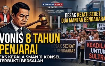 Eks Kepala SMAN 11 Konsel Divonis 8 Tahun Penjara, PPPA Sultra Desak Kejati Seret Dua Mantan Bendahara